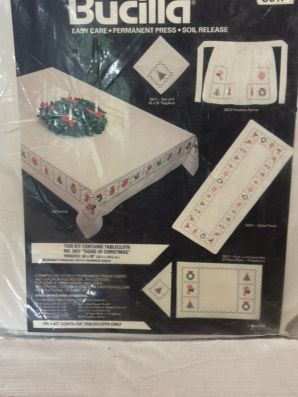 Cross Stitch Bucilla Table Cloth Kit